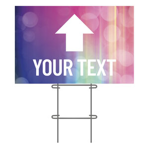 Colorful Lights Your Text Arrow 36"x23.5" Large YardSigns