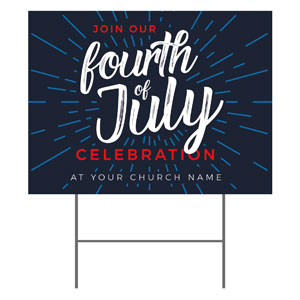 Fourth of July Burst 18"x24" YardSigns