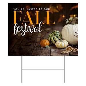 Fall Festival Pumpkins Yard Signs - Stock 1-sided