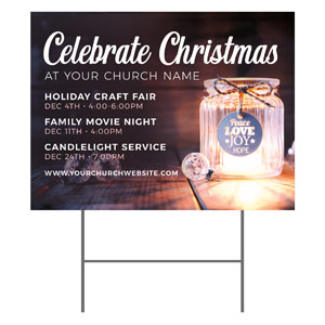 Christmas Candle Glow 18"x24" YardSigns