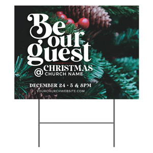 Be Our Guest Christmas 18"x24" YardSigns