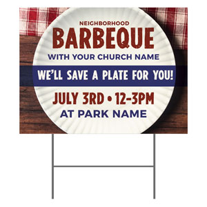 Barbeque Plate YardSigns