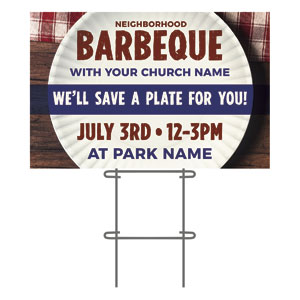 Barbeque Plate 36"x23.5" Large YardSigns