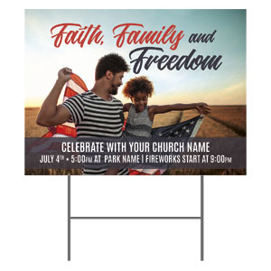 Faith Family Freedom Together 18"x24" YardSigns