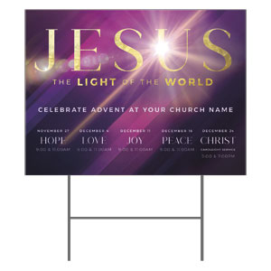 Jesus Light of the World YardSigns