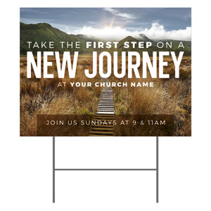 First Step New Journey 18"x24" YardSigns