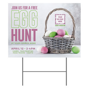 Egg Hunt Basket 18"x24" YardSigns