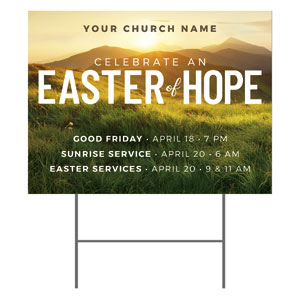 Easter of Hope Meadow 18"x24" YardSigns