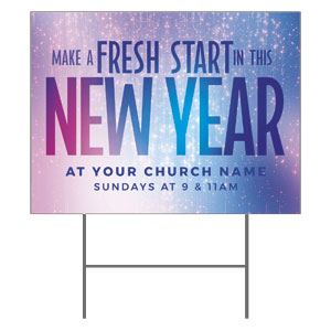 Fresh Start New Year 18"x24" YardSigns