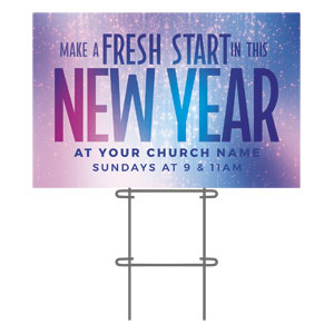 Fresh Start New Year 36"x23.5" Large YardSigns
