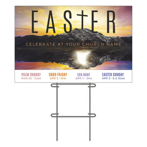 Easter Reflection 36"x23.5" Large YardSigns