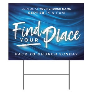 BTCS Find Your Place Waves 18"x24" YardSigns