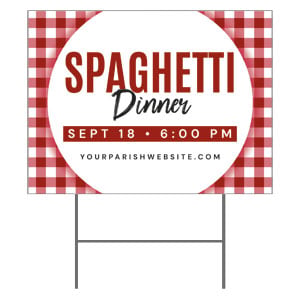 Spaghetti Dinner Plate 18"x24" YardSigns